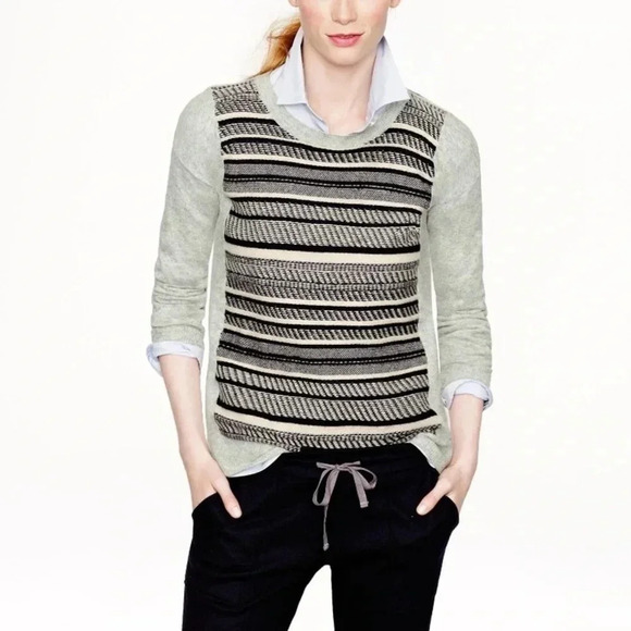 J. Crew Textured Stripe Sweater - Picture 1 of 5